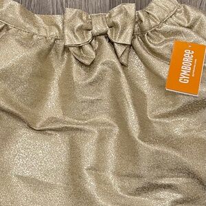 Gymboree Girls Gold Metallic Skirt Size 7 | Adjustable Waist | $46.95 Retail